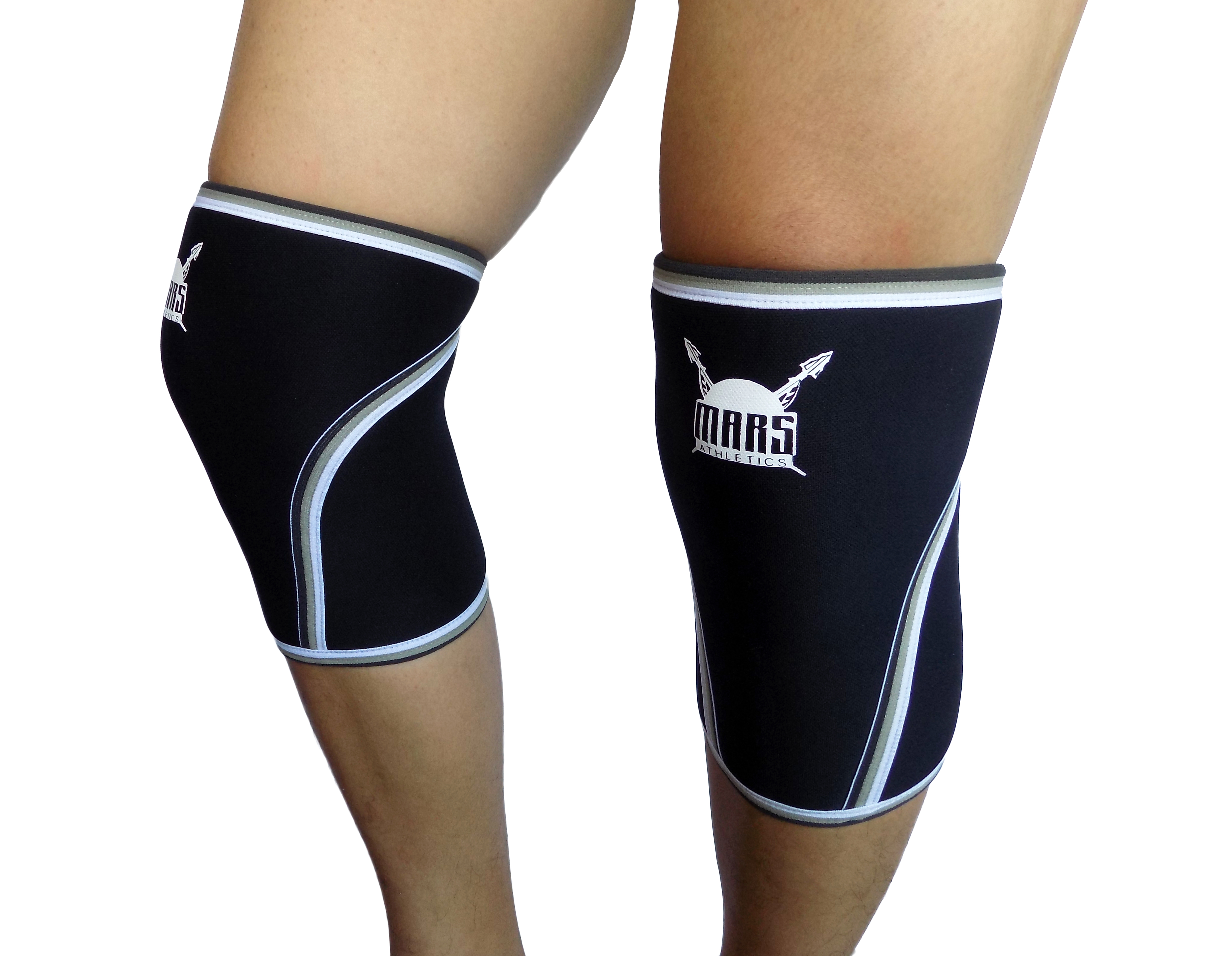 Mars Athletics 7MM Neoprene Knee Compression Sleeves (1 Pair) With Free Gymsack