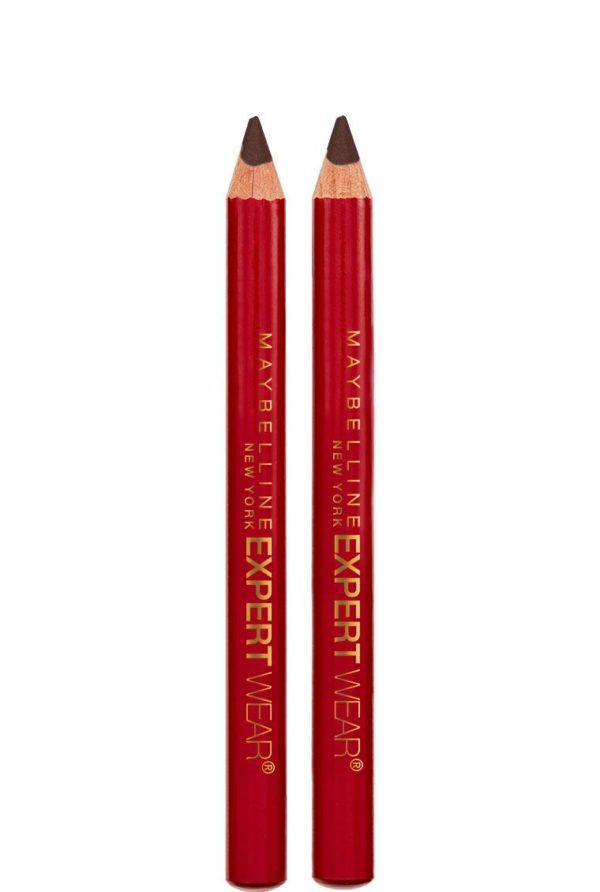 maybelline-eyebrow-expert-wear-twin-brow-eye-pencils-dark-brown-041554530254-o-600x892 Expert Wear Twin Brow & Eye Wood Pencil - Image 1